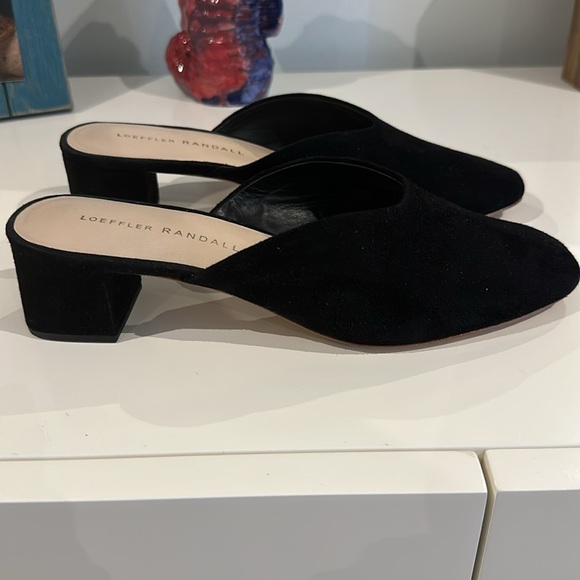 Loeffler Randall black suede pump mules -6.5 - Picture 2 of 6